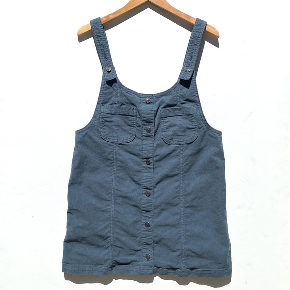 American Eagle Outfitters Dresses & Skirts - AEO Women’s Corduroy Button Front Dress Front Pockets Adjustable Straps size L